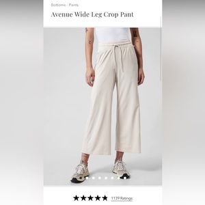 Athleta avenue wide leg crop pant